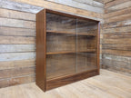Herbert E Gibbs Vintage Glazed Sliding Door Bookcase Adjustable Shelves