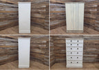 Antique Victorian Pine Distressed Painted Six Drawer Chest Graduating Drawers
