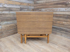 Mid Century Vintage Teak Style Formica Drop Leaf Dining Table Retro