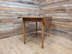 Vintage Teak Drop Leaf Dining Table Pin Legs Mid Century Retro Chic