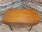 Vintage Teak Drop Leaf Dining Table Pin Legs Mid Century Retro Chic