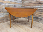 Vintage Teak Drop Leaf Dining Table Pin Legs Mid Century Retro Chic