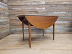 Vintage Teak Drop Leaf Dining Table Pin Legs Mid Century Retro Chic