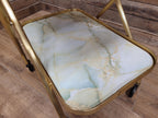 Mid Century Two Tier Retro Drinks Trolley Cocktail Trolley Foldable Vintage