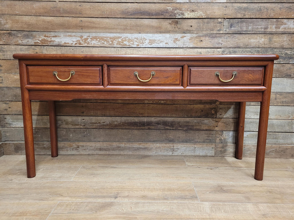 Vintage Rosewood Style Console Table 3 Drawer Oriental Hall Sofa Table