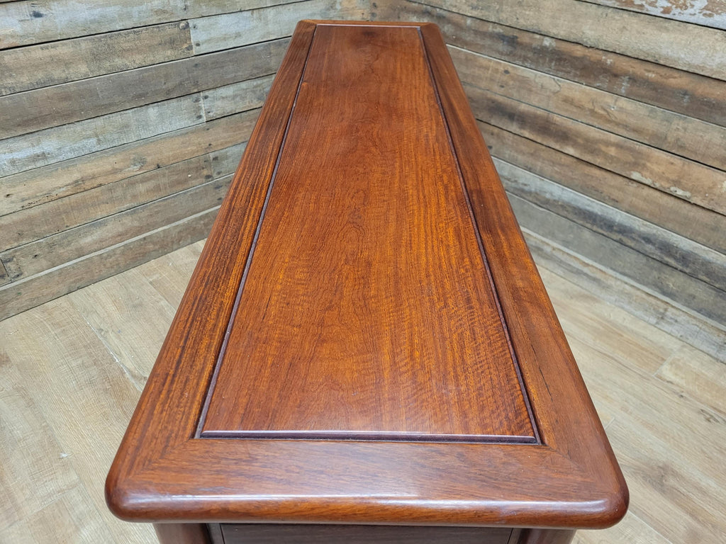Vintage Rosewood Style Console Table 3 Drawer Oriental Hall Sofa Table