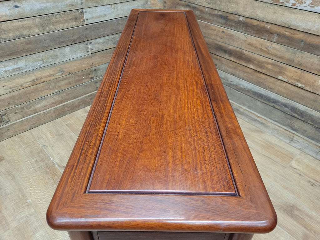 Vintage Rosewood Style Console Table 3 Drawer Oriental Hall Sofa Table