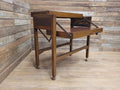 Mid Century Metamorphic Trolley Table Formica Tiger Stripe Folding Table