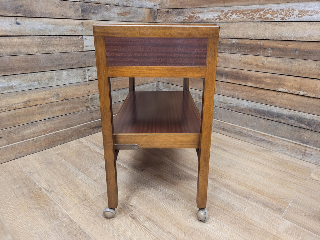 Mid Century Metamorphic Trolley Table Formica Tiger Stripe Folding Table