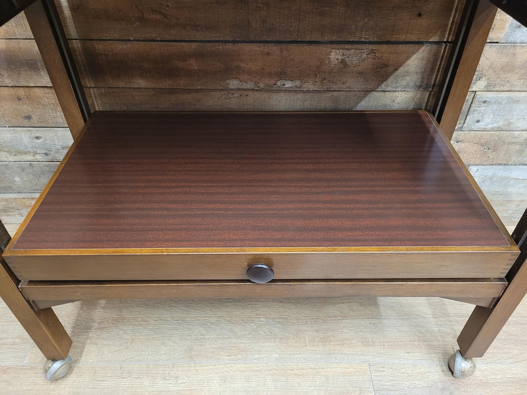 Mid Century Metamorphic Trolley Table Formica Tiger Stripe Folding Table