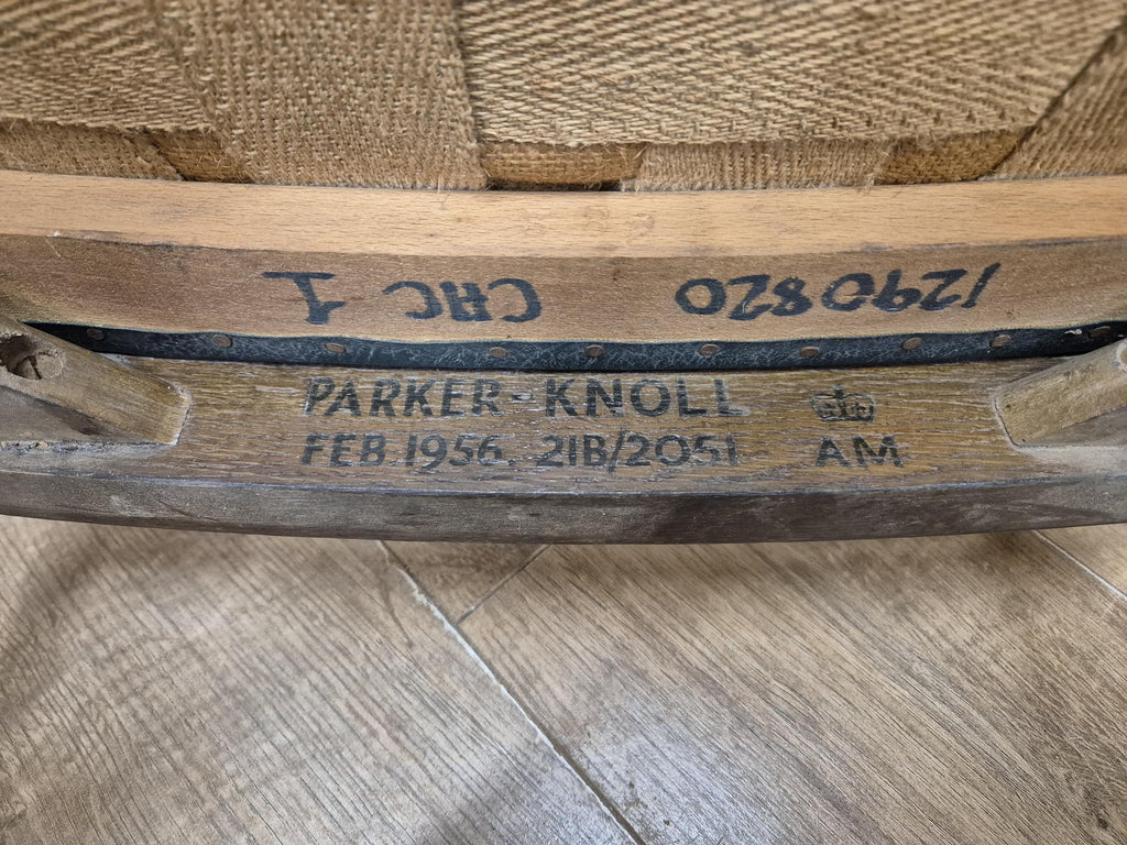1956 Parker Knoll Oak Armchair Air Ministry AM Mid Century Office Chair