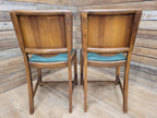 Four Mid Century Beautility Dining Chairs Vintage Mid Century Green Vinyl Seats