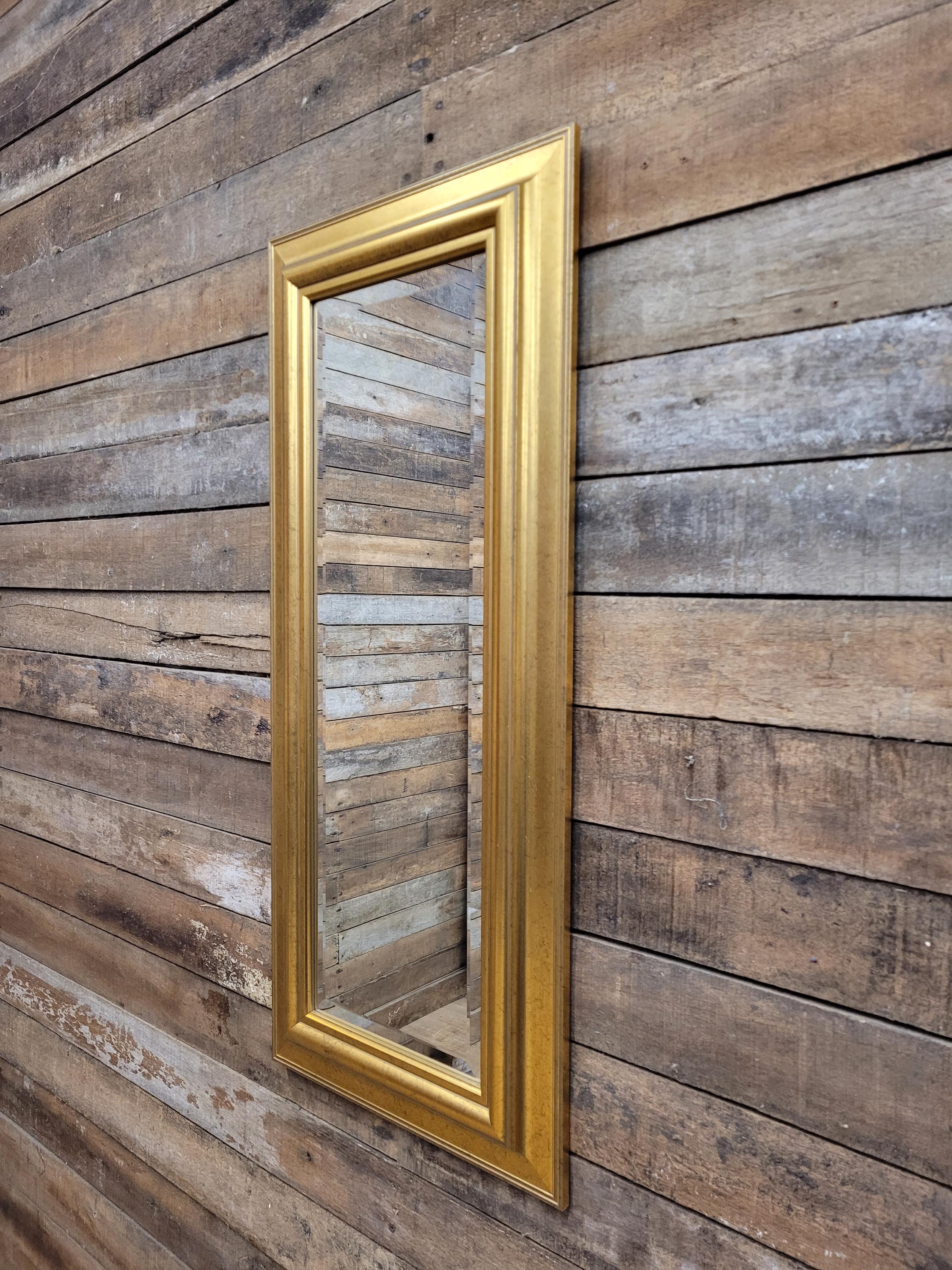 Tall Gilt Framed Wall Mirror Gold Rectangular Hall Bedroom Vintage Style