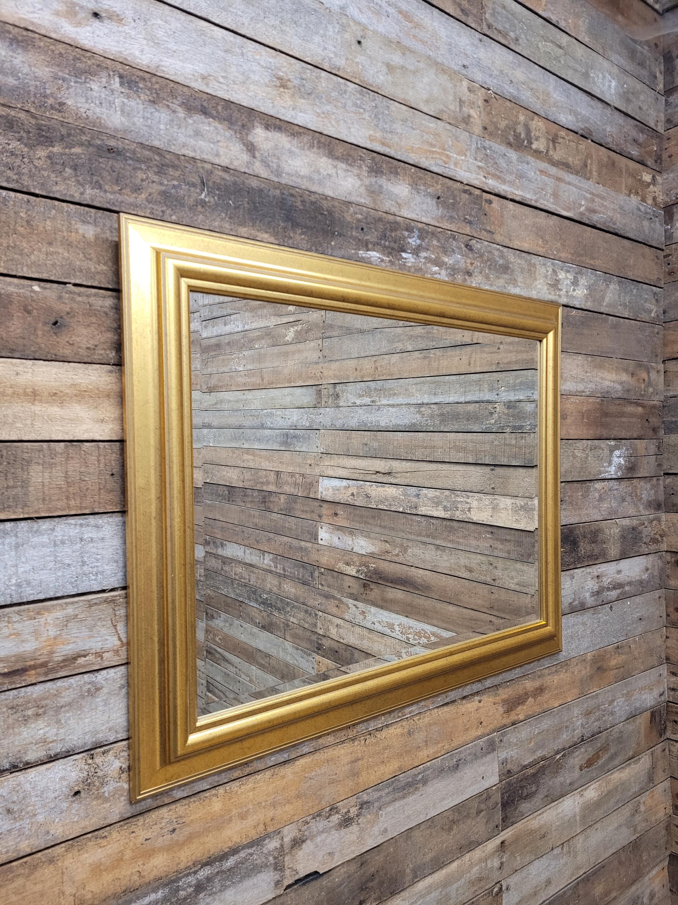 Large Gilt Framed Wall Mirror Gold Rectangular Vintage Style Overmantel