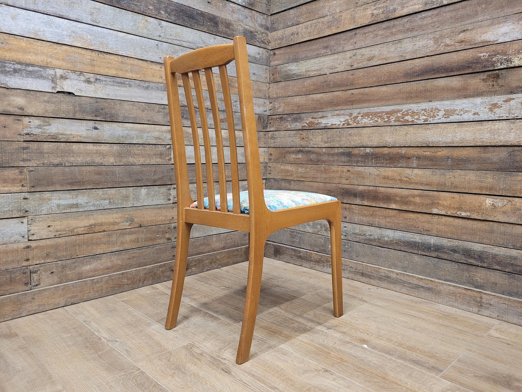 Mid Century Retro Hall Bedroom Chair Slat Back Renoir Velvet Upholstery