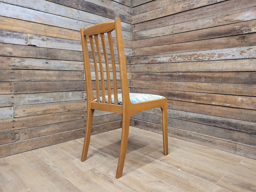 Mid Century Retro Hall Bedroom Chair Slat Back Renoir Velvet Upholstery