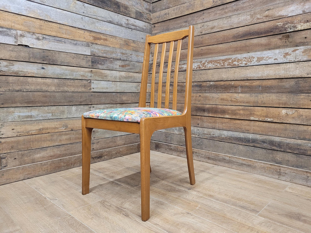 Mid Century Retro Hall Bedroom Chair Slat Back Renoir Velvet Upholstery