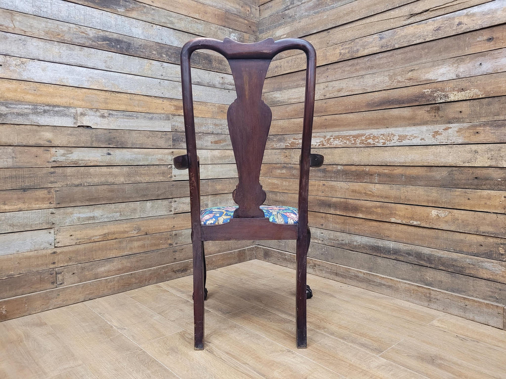 Antique Georgian Style Mahogany Claw Foot Armchair William Morris Bird Seat