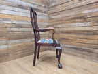 Antique Georgian Style Mahogany Claw Foot Armchair William Morris Bird Seat