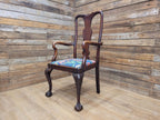 Antique Georgian Style Mahogany Claw Foot Armchair William Morris Bird Seat