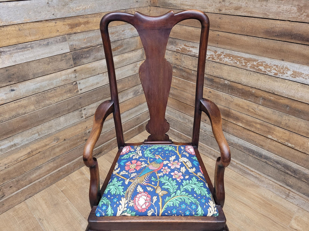 Antique Georgian Style Mahogany Claw Foot Armchair William Morris Bird Seat