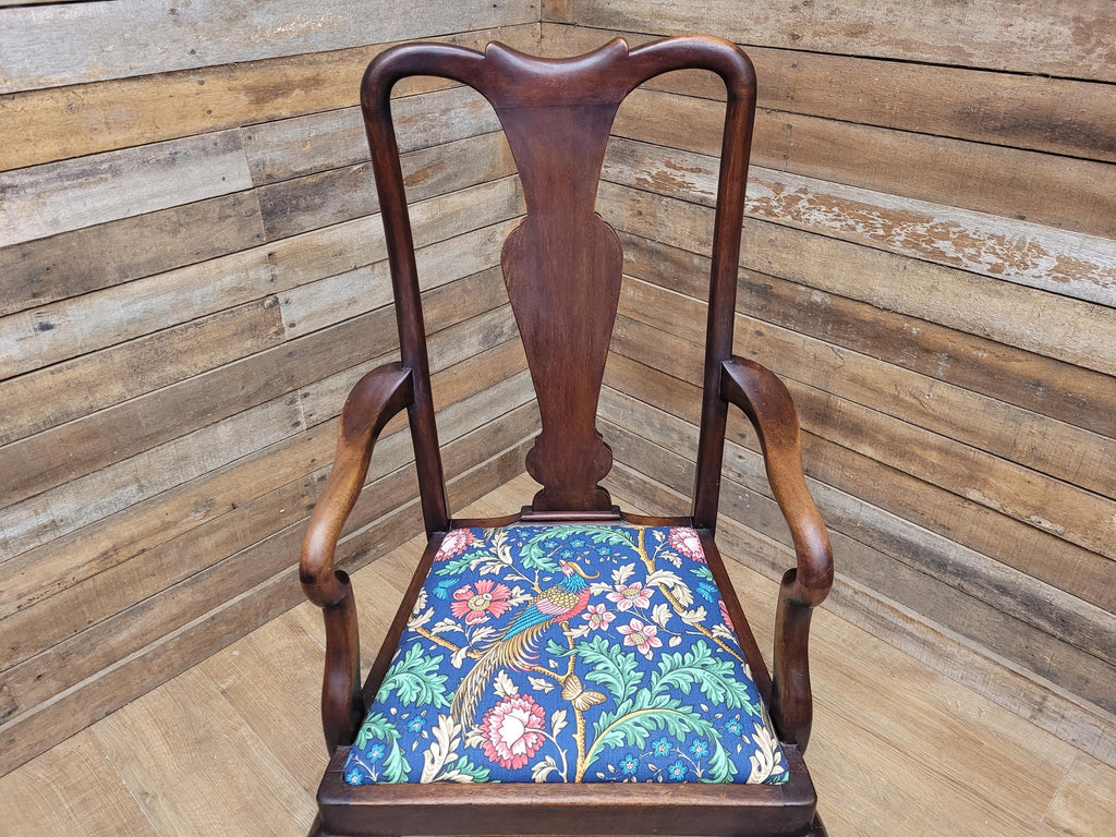 Antique Georgian Style Mahogany Claw Foot Armchair William Morris Bird Seat