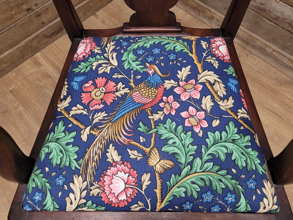Antique Georgian Style Mahogany Claw Foot Armchair William Morris Bird Seat