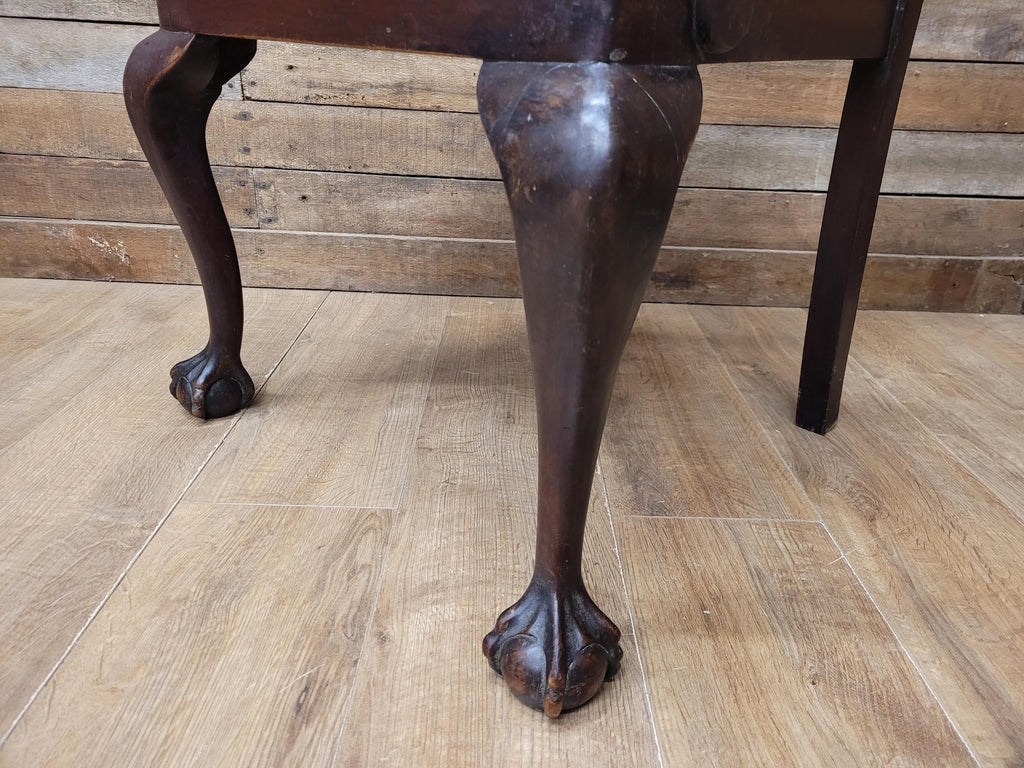 Antique Georgian Style Mahogany Claw Foot Armchair William Morris Bird Seat