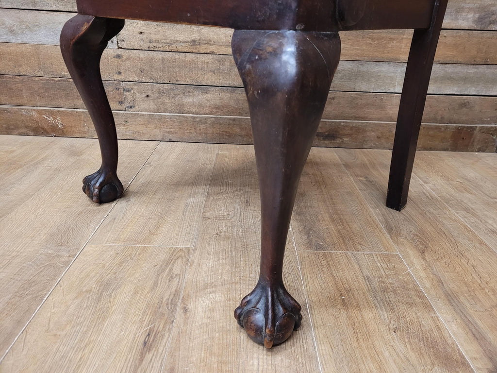 Antique Georgian Style Mahogany Claw Foot Armchair William Morris Bird Seat