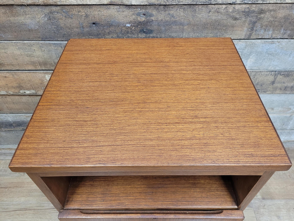 Mid Century Meredew Afromosia Vintage Bedside Cabinet 1960s 1970s Retro Chic