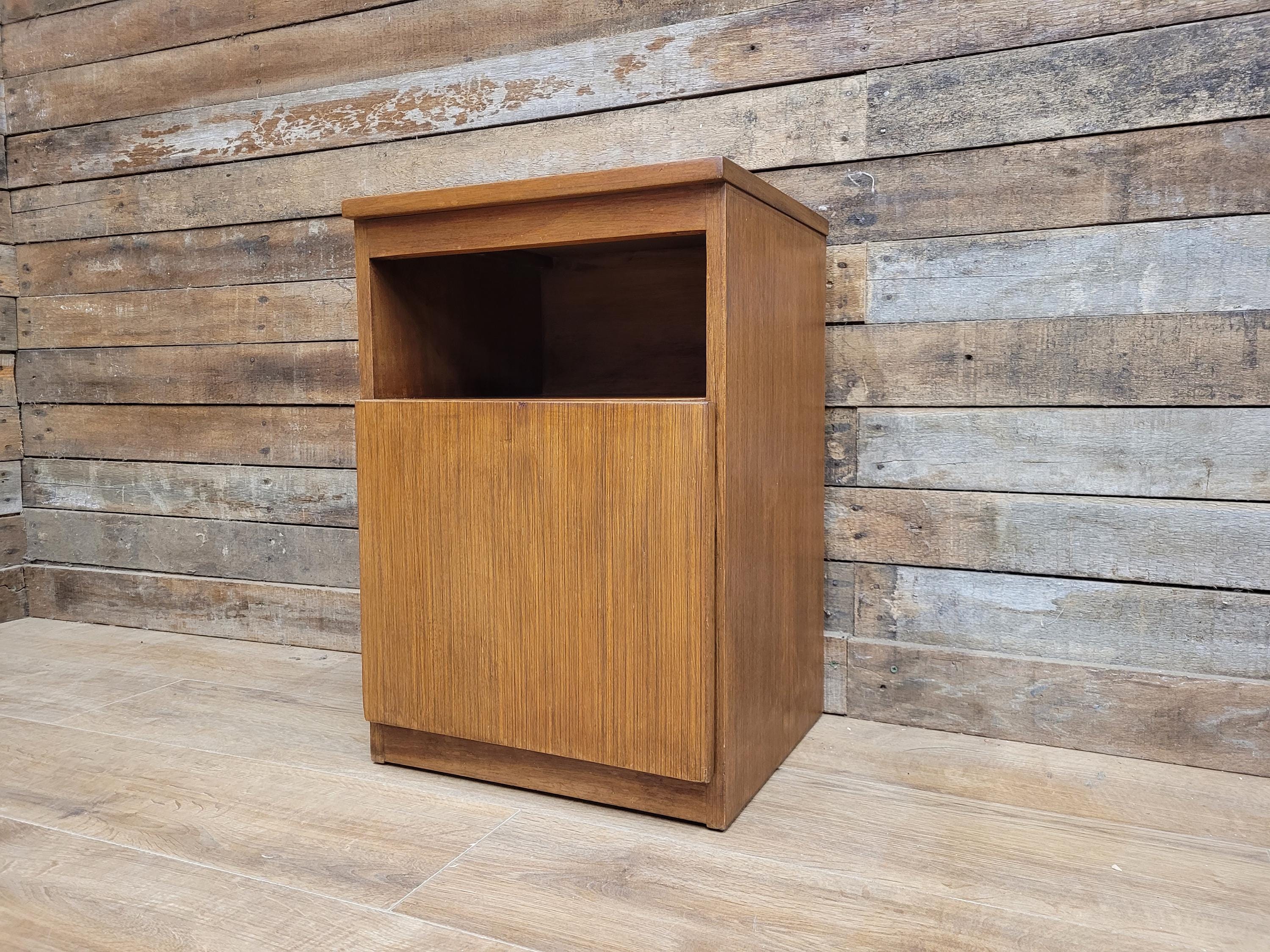 Mid Century Meredew Afromosia Vintage Bedside Cabinet 1960s 1970s Retro Chic