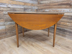 Vintage Teak Drop Leaf Dining Table Pin Legs Mid Century Retro Chic