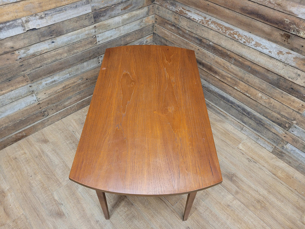 Vintage Teak Drop Leaf Dining Table Pin Legs Mid Century Retro Chic