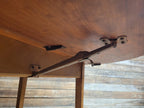 Vintage Teak Drop Leaf Dining Table Pin Legs Mid Century Retro Chic