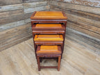 Vintage Chinese Style Nest of Tables Solid Wood Oriental Side Tables