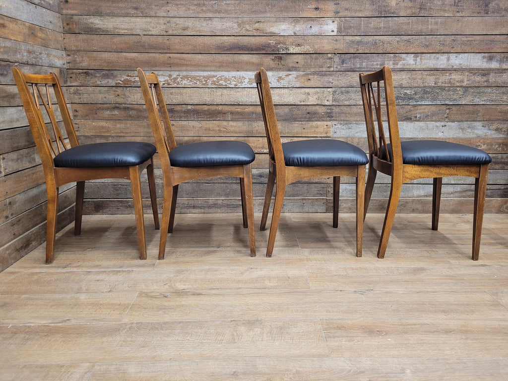 Four Mid Century Lebus Link Dining Chairs Vintage Wooden Kitchen Chairs