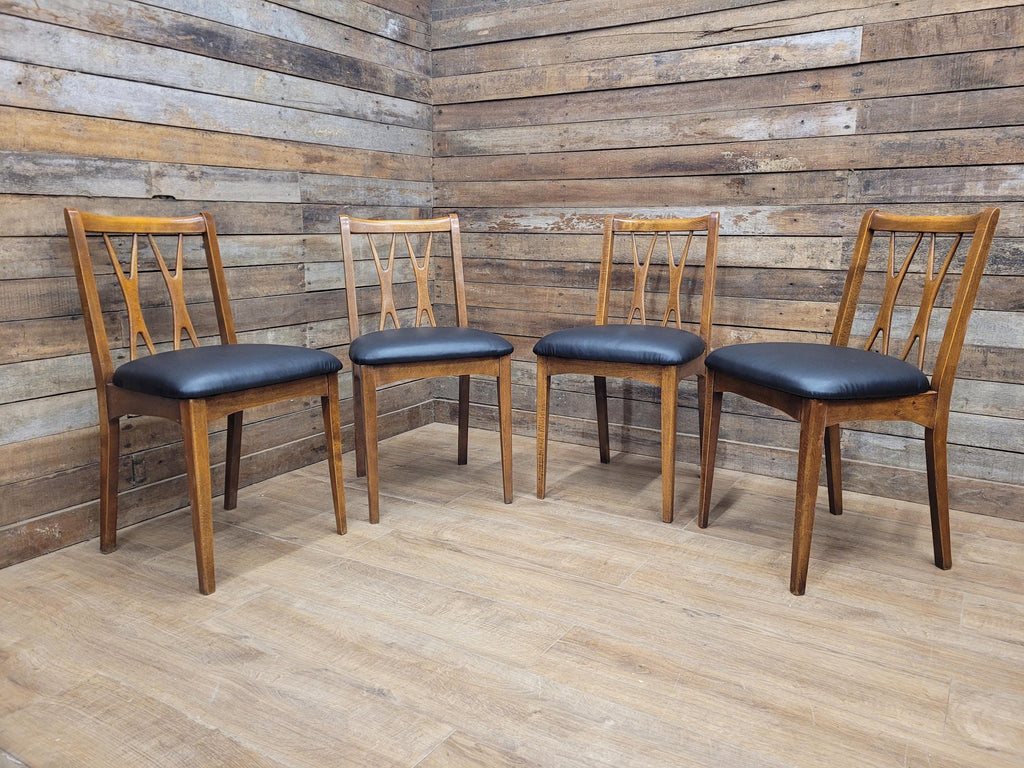 Four Mid Century Lebus Link Dining Chairs Vintage Wooden Kitchen Chairs