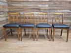 Four Mid Century Lebus Link Dining Chairs Vintage Wooden Kitchen Chairs