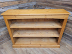 Vintage Solid Pine Open Bookcase with Adjustable Shelves