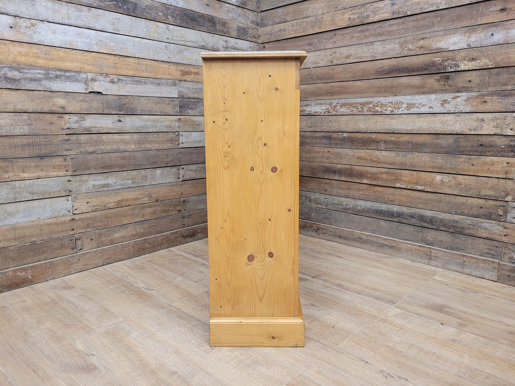 Vintage Solid Pine Open Bookcase with Adjustable Shelves