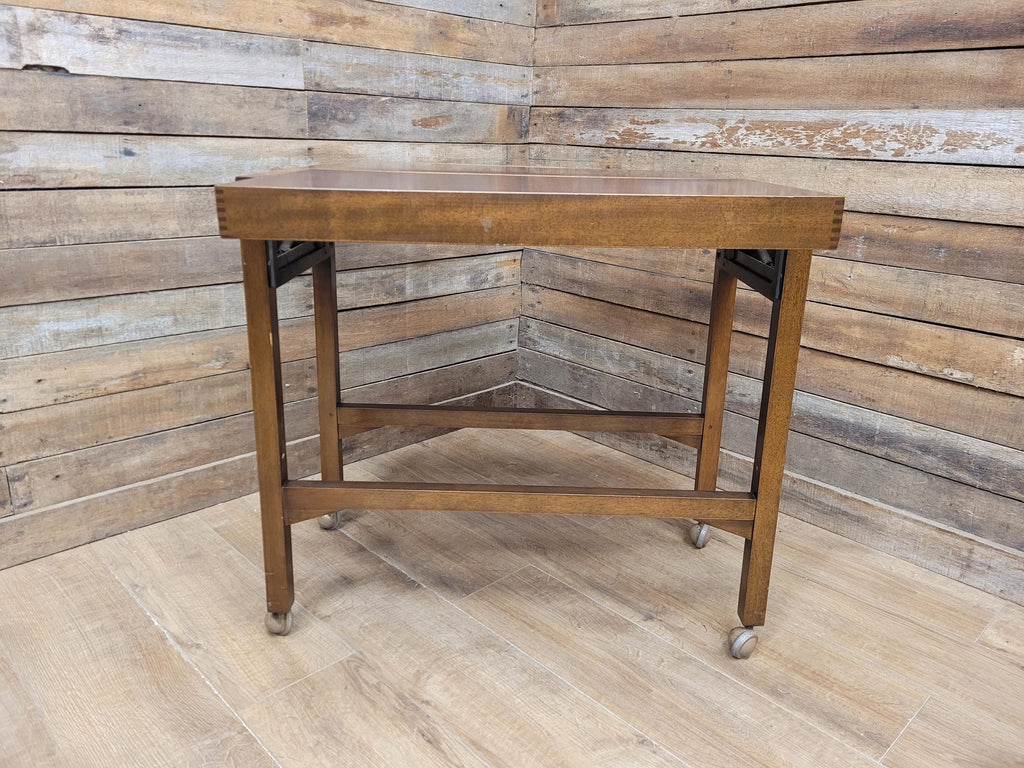 Mid Century Metamorphic Trolley Table Formica Tiger Stripe Folding Table