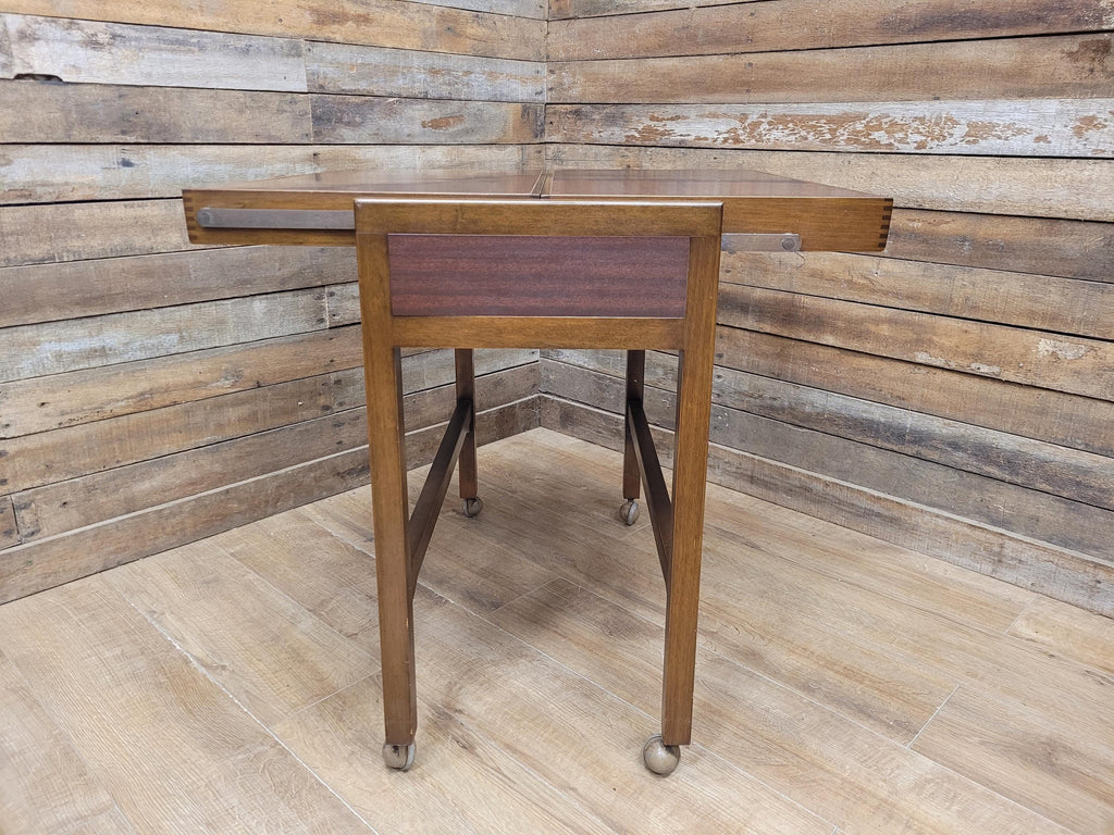 Mid Century Metamorphic Trolley Table Formica Tiger Stripe Folding Table
