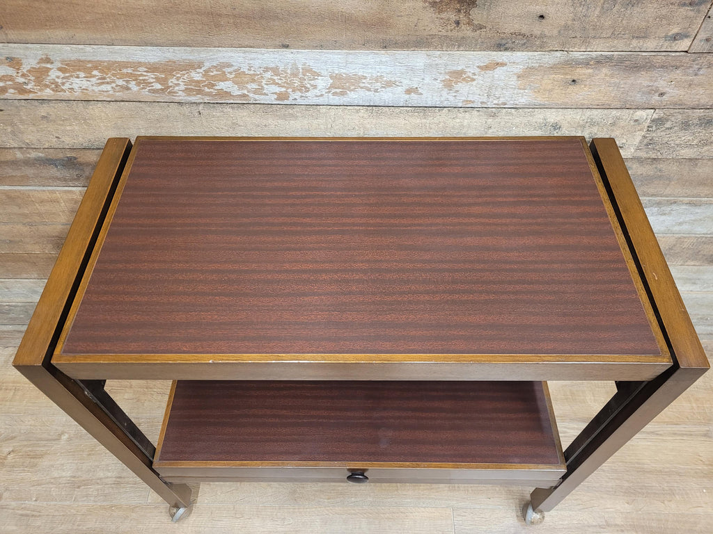Mid Century Metamorphic Trolley Table Formica Tiger Stripe Folding Table