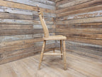 Antique Oak and Elm Lathe Back Chair Country Windsor Kitchen Chair