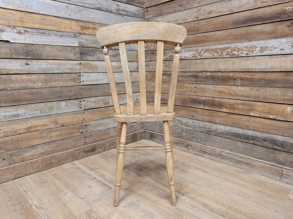 Antique Oak and Elm Lathe Back Chair Country Windsor Kitchen Chair