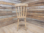 Antique Oak and Elm Lathe Back Chair Country Windsor Kitchen Chair