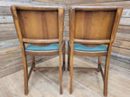 Four Mid Century Beautility Dining Chairs Vintage Mid Century Green Vinyl Seats
