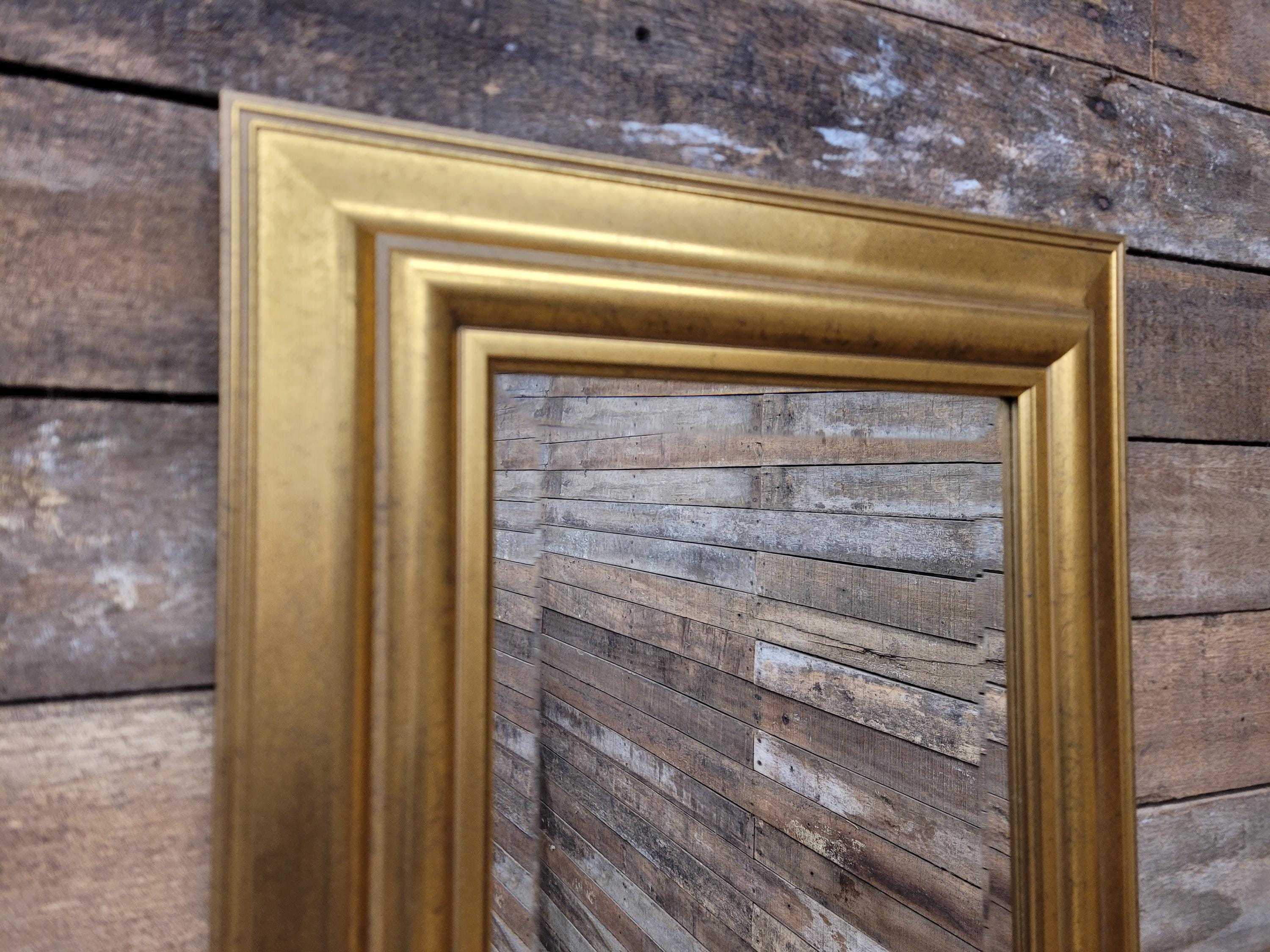 Tall Gilt Framed Wall Mirror Gold Rectangular Hall Bedroom Vintage Style