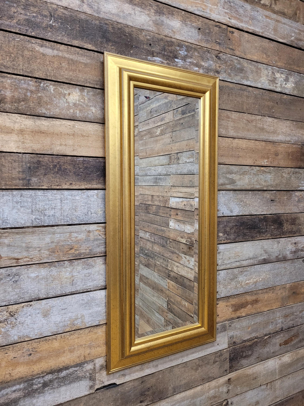 Tall Gilt Framed Wall Mirror Gold Rectangular Hall Bedroom Vintage Style