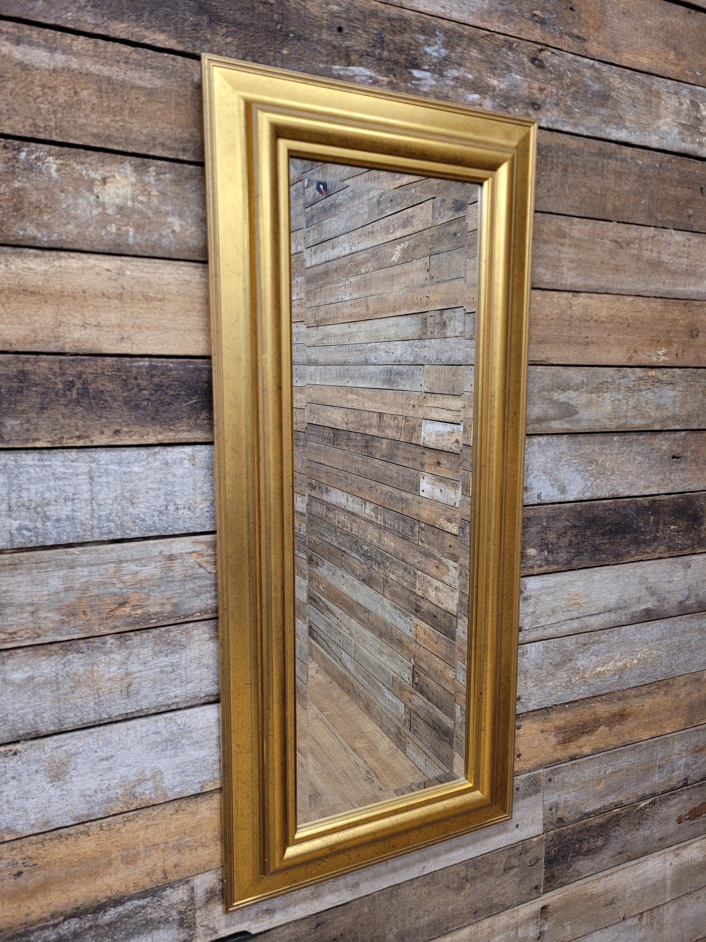 Tall Gilt Framed Wall Mirror Gold Rectangular Hall Bedroom Vintage Style